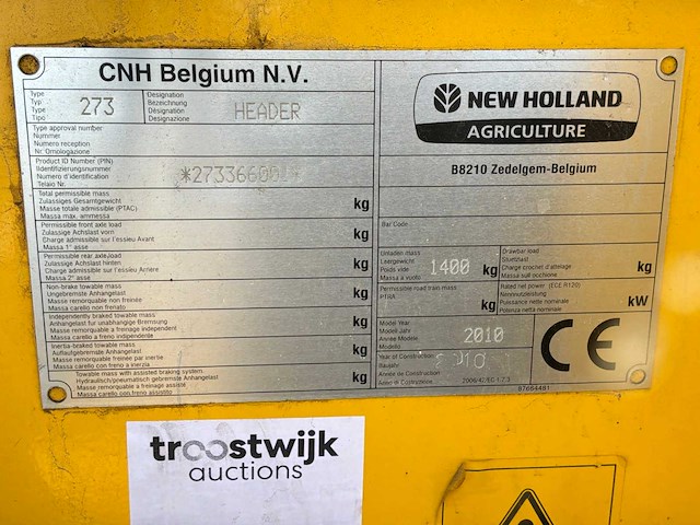 2010 new holland 273 gras pick-up - afbeelding 7 van  7