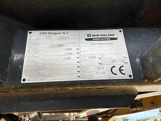 2010 new holland cx8050 maaidorser - afbeelding 11 van  20