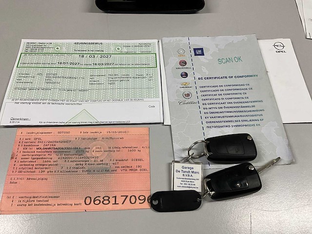 2010 opel monovolume safira eco flex personenauto - afbeelding 7 van  7