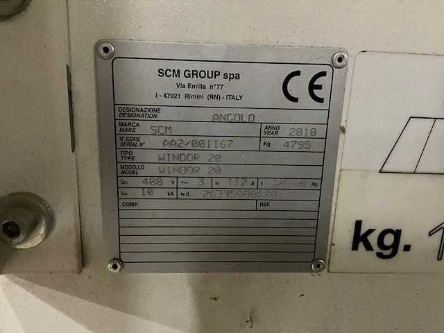 2010 scm windor 20 horizontaal cnc-bewerkingscentrum - afbeelding 39 van  41