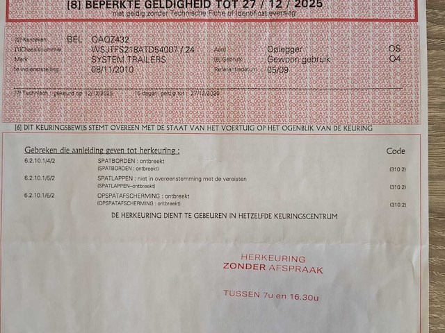 2010 system trailers oplegger 34t - xl - afbeelding 17 van  33