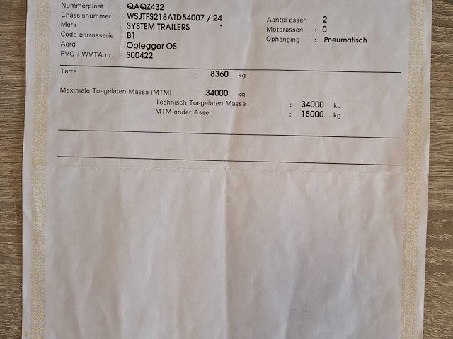 2010 system trailers oplegger 34t - xl - afbeelding 18 van  33