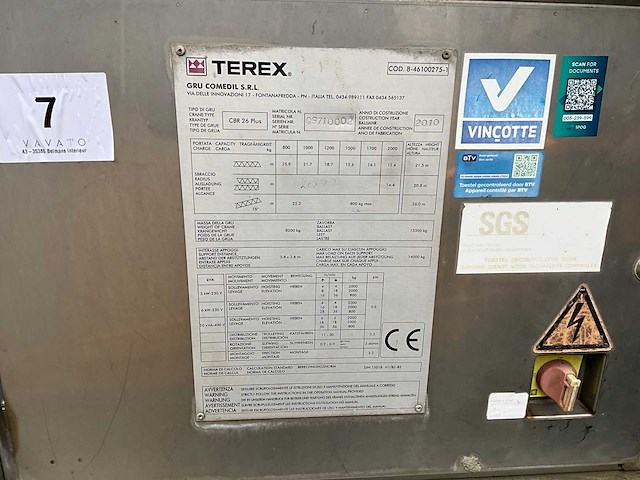 2010 terex cbr26 plus torenkraan - afbeelding 16 van  40