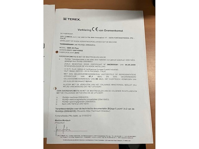 2010 terex cbr26 plus torenkraan - afbeelding 30 van  40