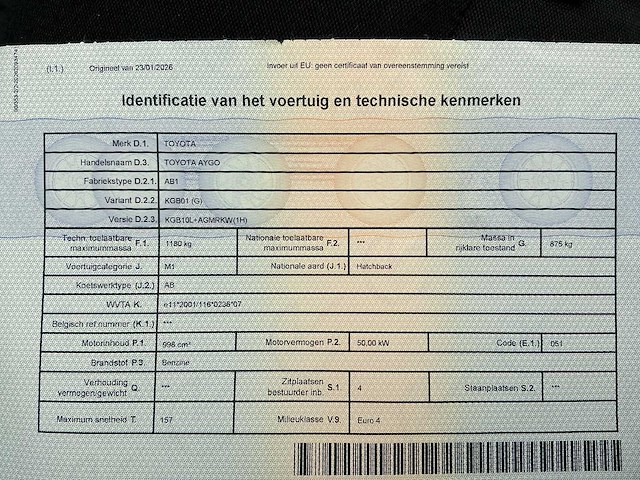 2010 toyota aygo personenauto - afbeelding 14 van  25