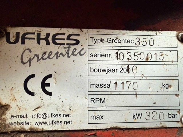 2010 ufkes greentec 350 hydraulische knipper/knotten - afbeelding 5 van  5