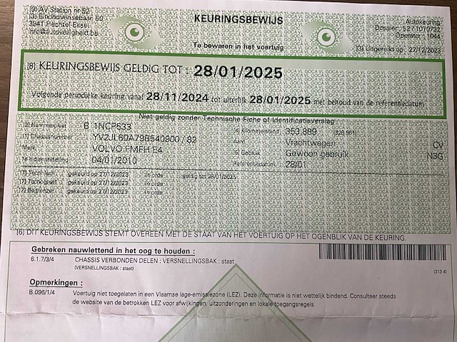 2010 volvo fm hydraulische laadklep - airco - automaat - afbeelding 44 van  57