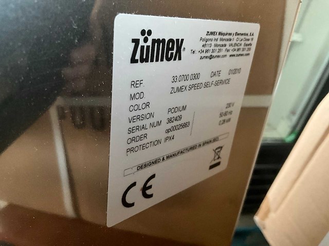 2010 zumex speed self-service sinaasappelpers - afbeelding 7 van  8
