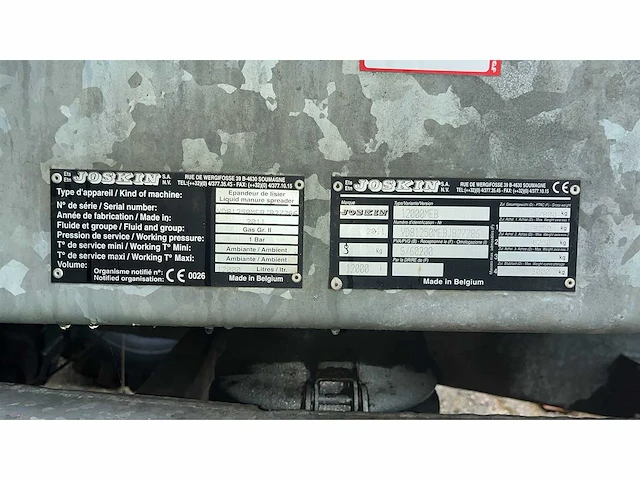 2011 - joskin - modulo 2 - slurry tank - afbeelding 15 van  15