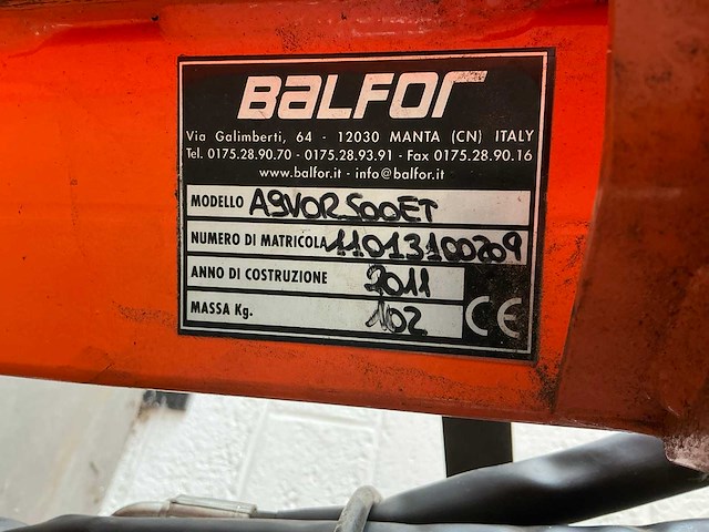2011 balfor a9v0r500et kloofmachine - afbeelding 7 van  7