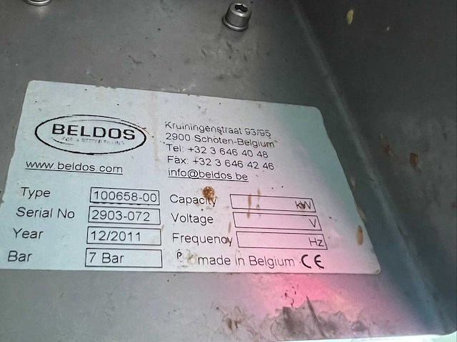 2011 beldos beltop 275 doseermachine - afbeelding 5 van  5