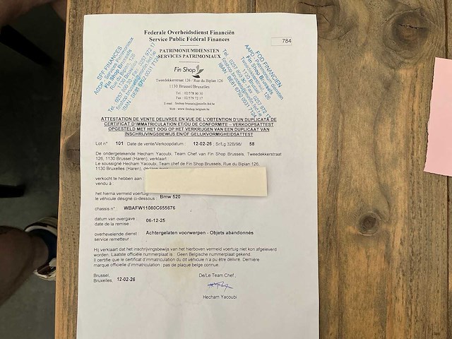 2011 bmw 520d (f10) personenauto - afbeelding 35 van  40