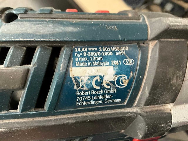 2011 bosch gsr 14,4ve-2-li schroefboormachine - afbeelding 8 van  8