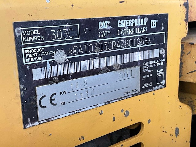 2011 cat 303c cr rupsgraafmachine - afbeelding 5 van  20