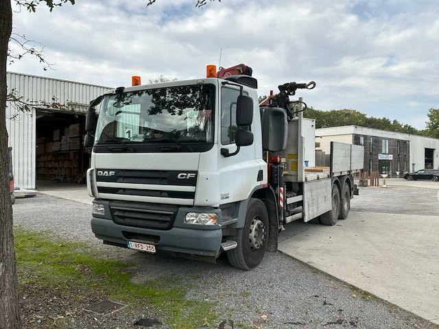 2011 daf cf75 laadkraan euro 5 | gekeurde fassi f170 + rotatorkop - afbeelding 1 van  40