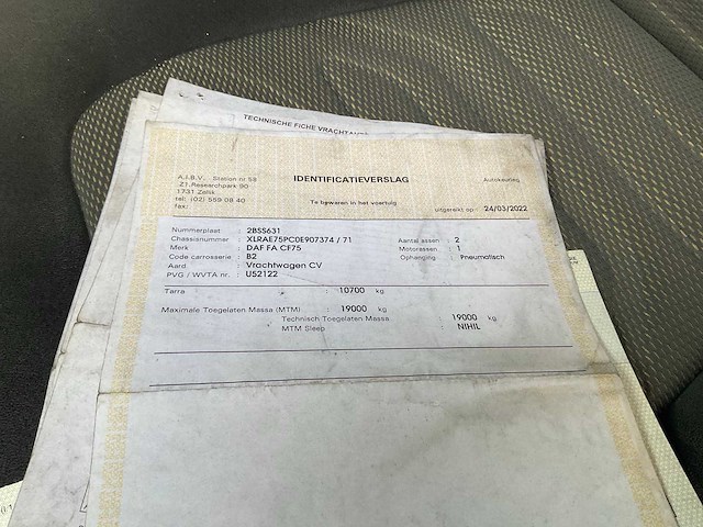 2011 daf fa cf 75 frigovrachtwagen - afbeelding 38 van  50
