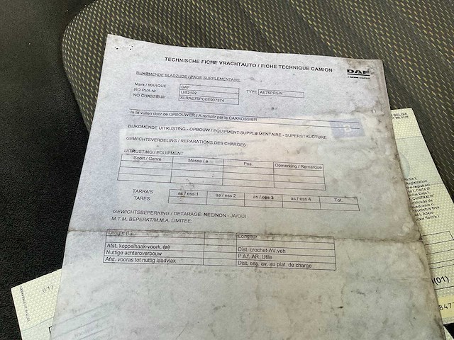 2011 daf fa cf 75 frigovrachtwagen - afbeelding 41 van  50
