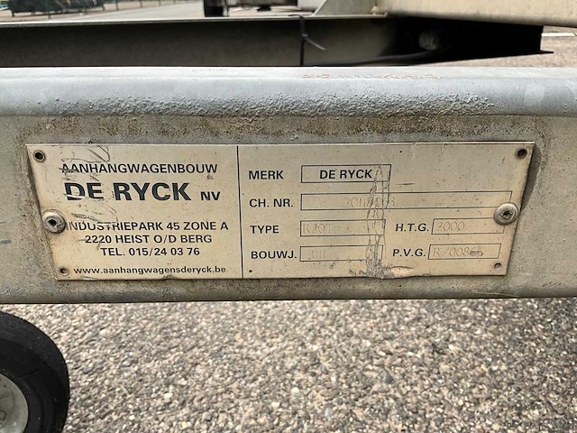 2011 de ryck r20t aanhangwagen - afbeelding 6 van  27
