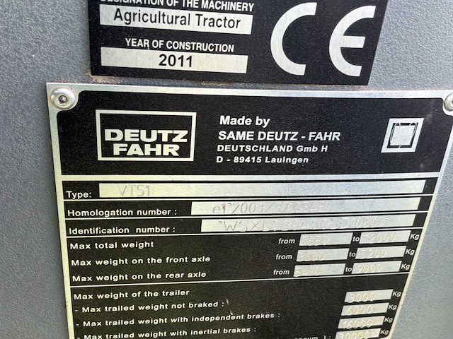 2011 deutz-fahr agrotron ttv 630 landbouwtractor 4wd - afbeelding 27 van  46