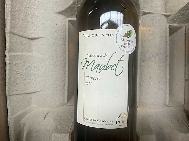 2011 domaine de maubet witte wijn (8x) - afbeelding 1 van  6