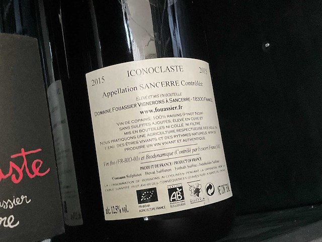 2011 domaine fouassier iconoclaste rode wijn (10x) - afbeelding 6 van  6