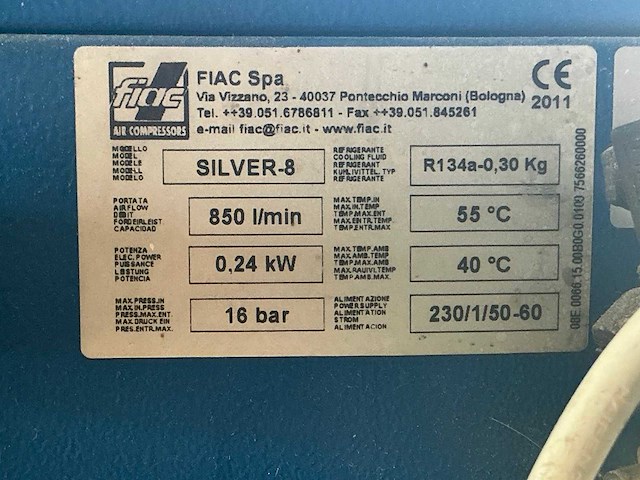 2011 fiac silver-8 schroefcompressor - afbeelding 6 van  10