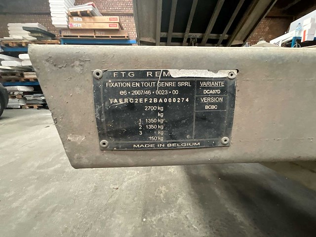 2011 ftg evolution aanhangwagen rc2ef2 ftg - afbeelding 10 van  24