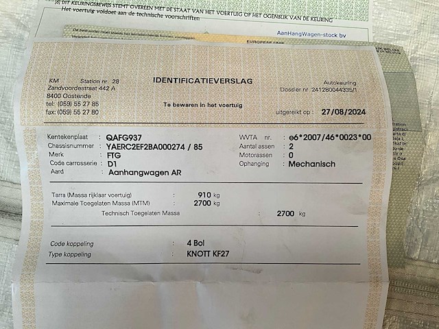 2011 ftg evolution aanhangwagen rc2ef2 ftg - afbeelding 17 van  24