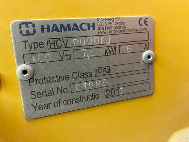 2011 hamach 8000 tq stofafzuig unit - afbeelding 6 van  6