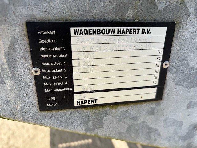 2011 hapert al aanhangwagen - glasbok - glaswagen - afbeelding 14 van  24