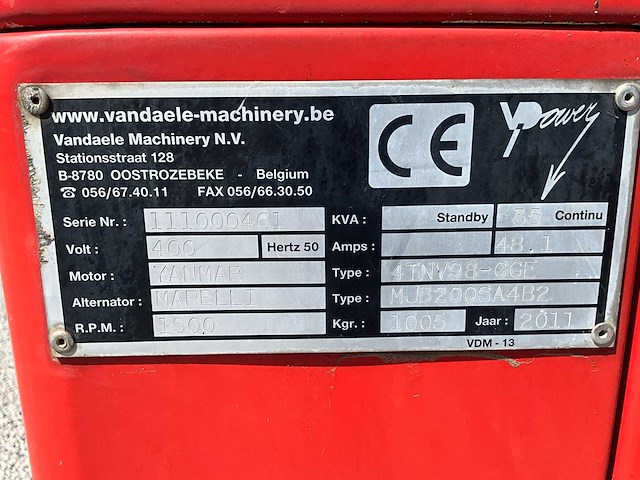 2011 himoinsa hyw35 stoomgenerator - 35 kva - yanmar motor - geluidsarm - afbeelding 20 van  20