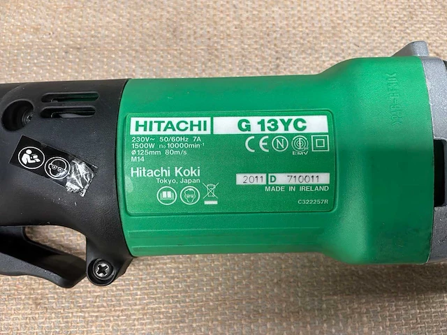 2011 hitachi g 13yc haakse slijpmachine - afbeelding 6 van  6