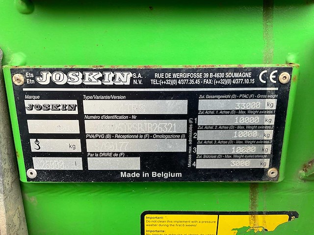 2011 joskin 16-24 trs 26000 liter slurrytank - afbeelding 37 van  42