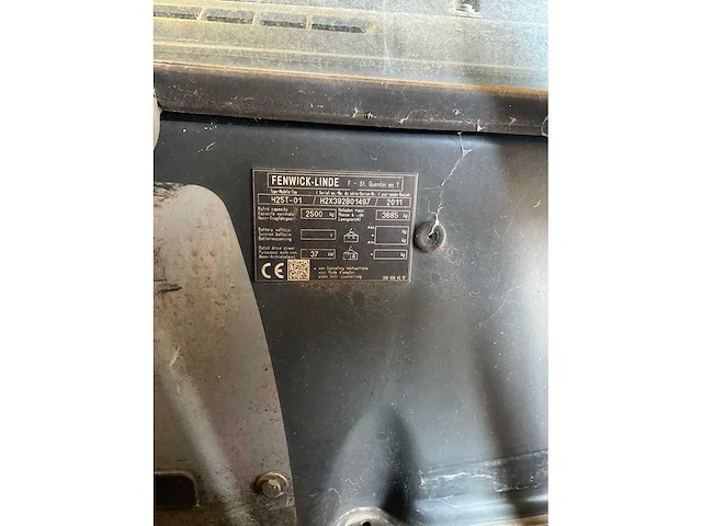 2011 linde h25t-01 vorkheftruck (68026-442) - afbeelding 9 van  9