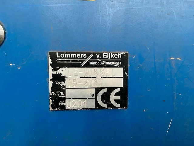 2011 lommers/v. eijken le-wikkel palletfoliewikkelaar - afbeelding 14 van  21