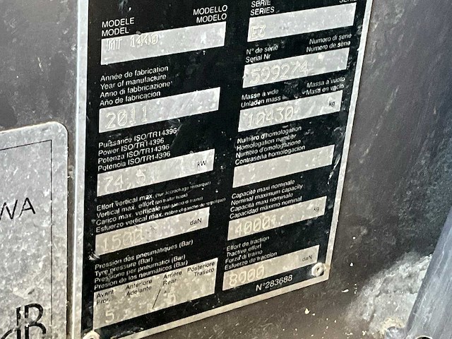 2011 manitou mt1440 verreiker - afbeelding 13 van  20