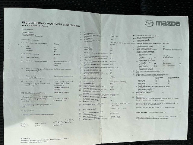 2011 mazda 3 personenauto - afbeelding 19 van  26