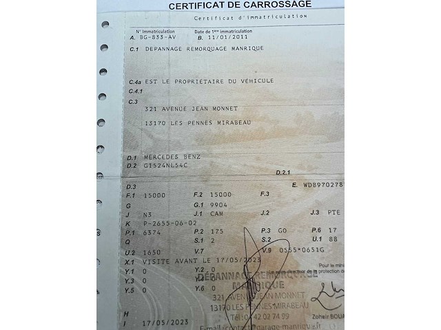 2011 mercedes-benz g1524nl54c vrachtwagen - afbeelding 37 van  42