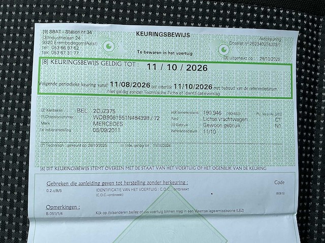 2011 mercedes sprinter 513 cdi/3.5 vrachtwagen - afbeelding 37 van  46