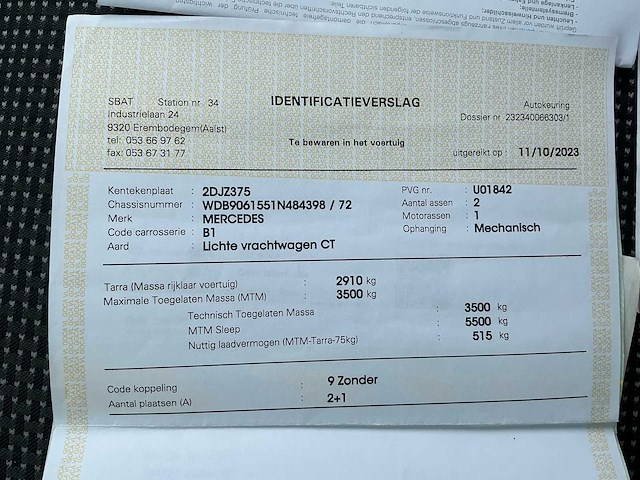 2011 mercedes sprinter 513 cdi/3.5 vrachtwagen - afbeelding 39 van  46