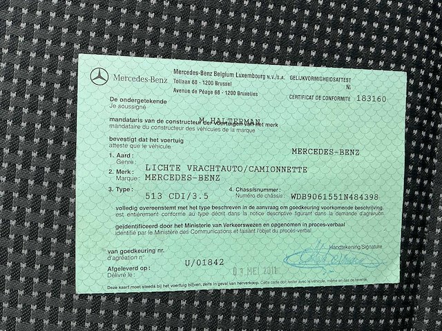 2011 mercedes sprinter 513 cdi/3.5 vrachtwagen - afbeelding 31 van  36