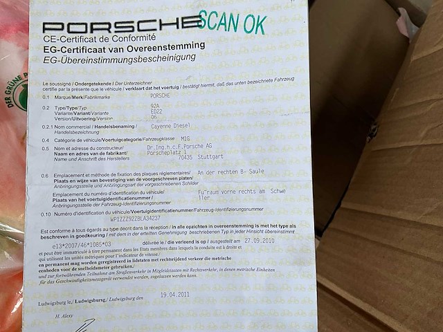 2011 porsche cayenne 92a personenauto - afbeelding 37 van  42