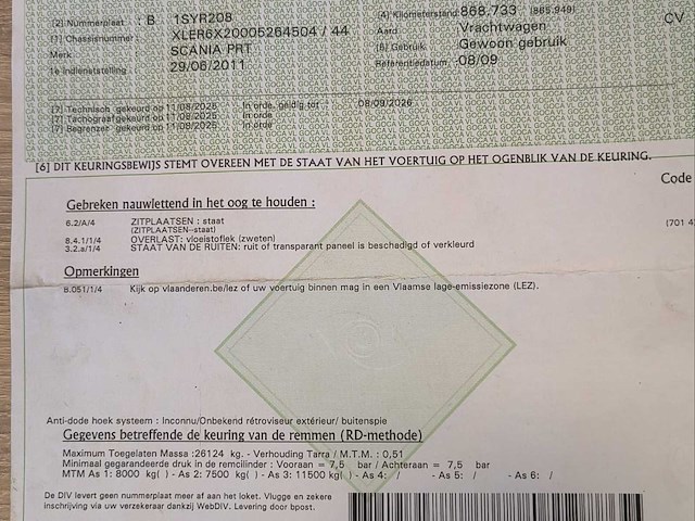 2011 scania r480 - 6x2 bakwagen met laadklep - afbeelding 14 van  20