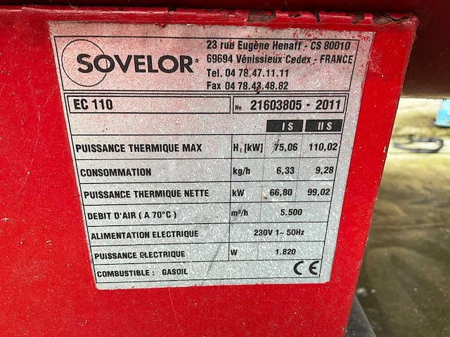 2011 sovelor ec110 heater - afbeelding 4 van  4