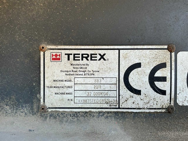 2011 terex 883 mobiele zeefinstallatie - afbeelding 7 van  15