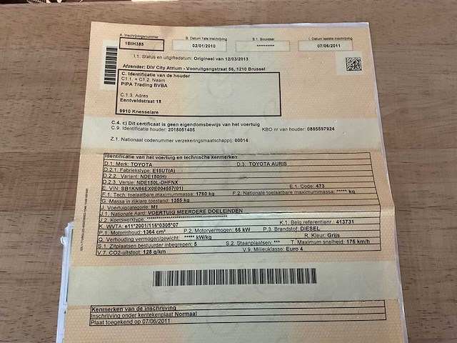 2011 toyota auris personenauto - afbeelding 30 van  31