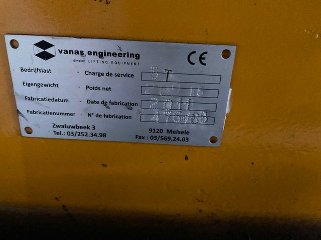 2011 vanas engineering hijsevenaar - afbeelding 7 van  7