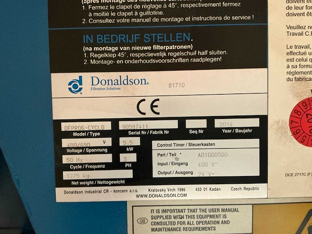2011 vernet behringer mag b 2025 plasmasnijmachine + donaldson afzuiginstallatie - afbeelding 23 van  28