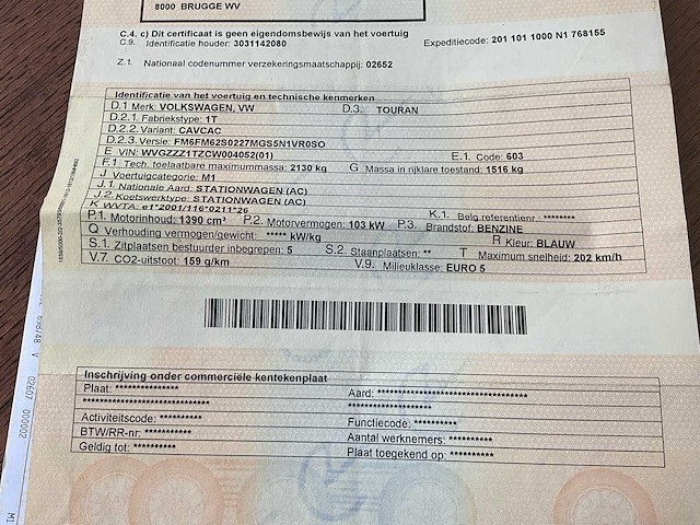 2011 volkswagen vw touran personenauto - afbeelding 22 van  30