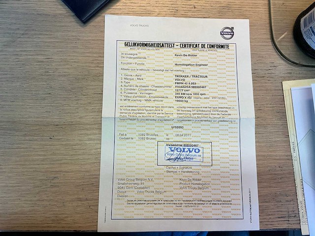 2011 volvo fmfh e5 vrachtwagen - afbeelding 33 van  45